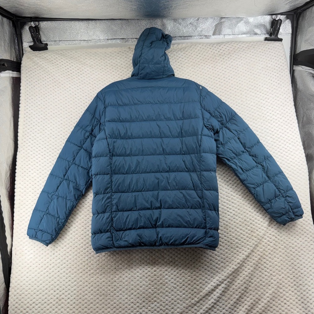 Eddie Bauer Packable Down Jacket Women Small Blue 650 Fill Hooded Puffer EMJ0702 - Picture 10 of 10